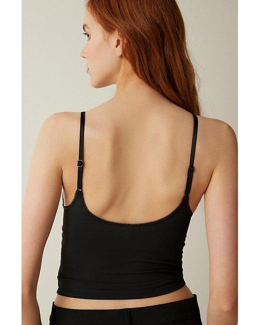 Out From Under Black Je T'Aime Mesh Cropped Cami
