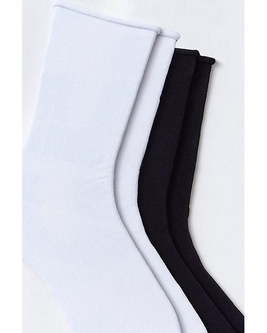 Urban Outfitters Blue Soft Roll Crew Sock 2-Pack