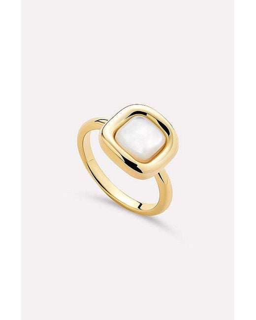 Ana Luisa Brown Clara Mother Of Pearl Statement Ring