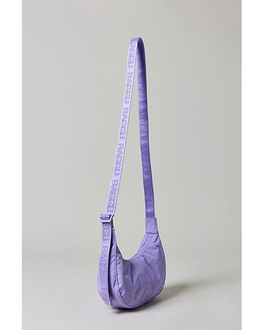Baggu Purple Small Nylon Crescent Bag