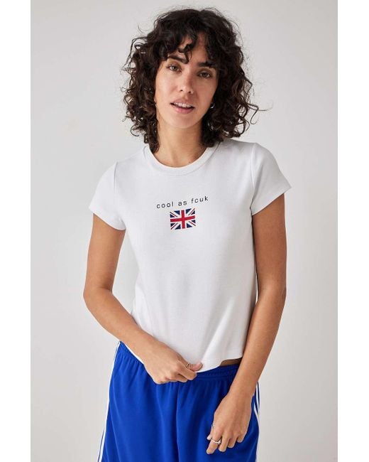 French Connection White Cool As Union Jack T-shirt