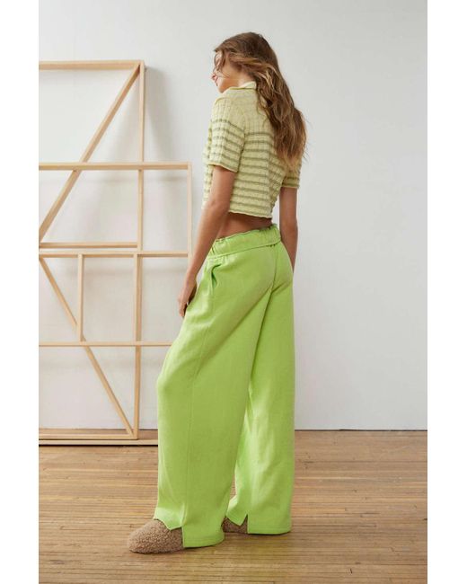 Out From Under Green Hoxton Sweatpant In Lime,at Urban Outfitters