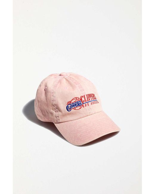 Mitchell & Ness Pink Uo Exclusive Los Angeles Clippers Washed Baseball Hat for men