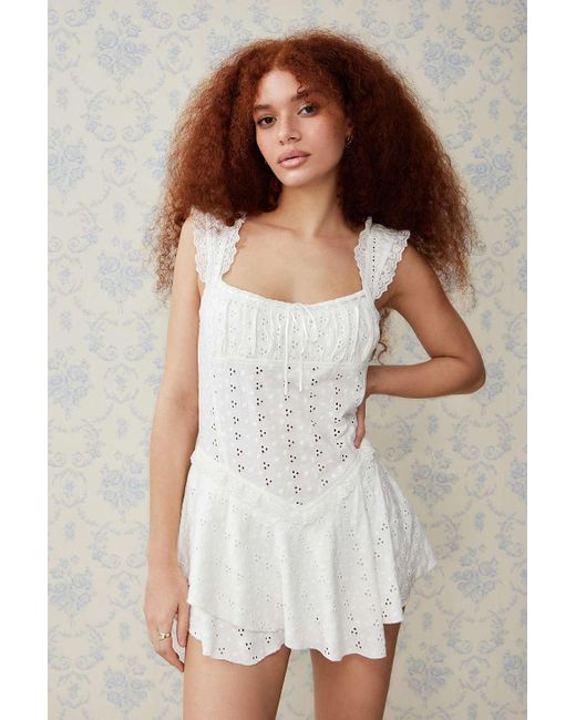 Kimchi Blue White Broderie Playsuit