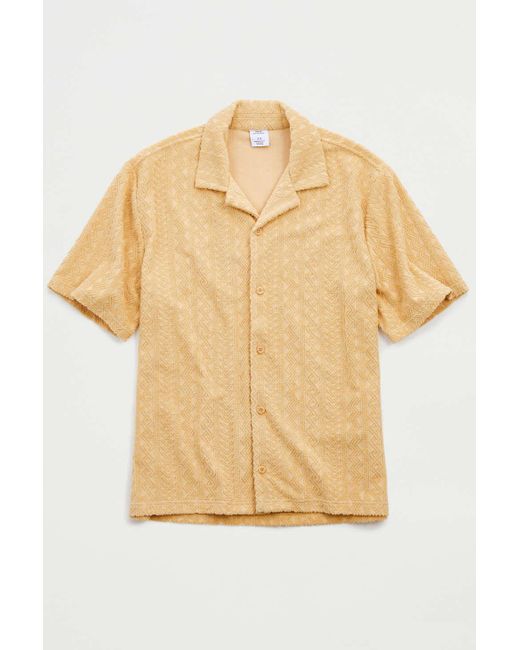 Urban Outfitters Multicolor Uo Jacquard Terry Button-down Shirt for men