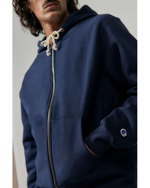 Champion blue zip up hoodie 2025