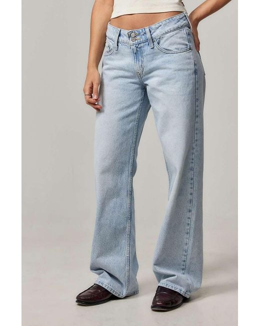 Levi's Blue Superlow Abraided Art Jeans