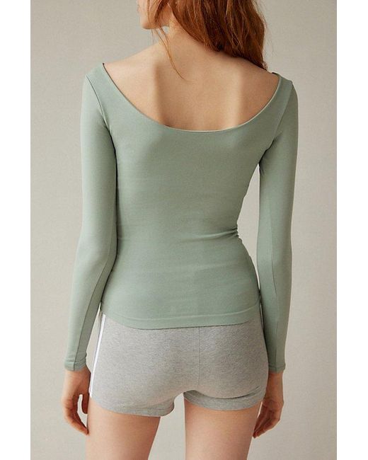 Out From Under Green Roux Seamless Long Sleeve Top