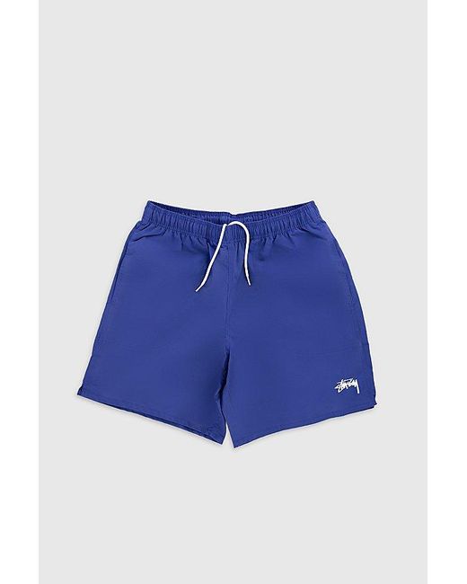 Stussy Blue Water Short Stock Swim Trunks for men