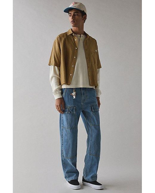 BDG Blue Double Knee Baggy Skate Cargo Jean for men