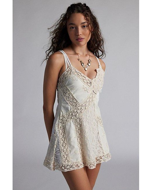 kimchi blue white lace dress Kimchi Blue One Way & Another Sheer Lace Layering Maxi Dress