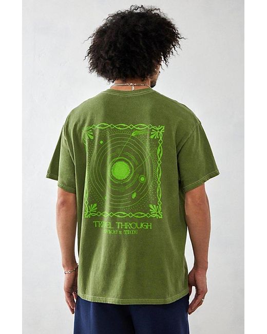 Urban Outfitters Green Uo Travel Through T-Shirt Top for men
