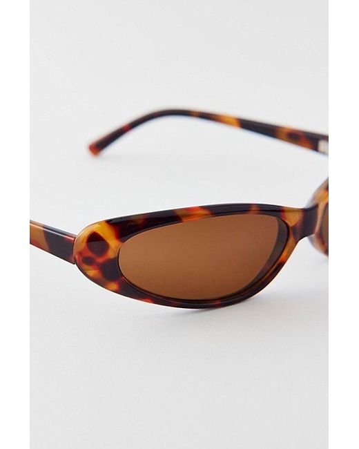 Urban Outfitters Multicolor '90S Curved Slim Oval Sunglasses