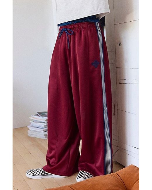 Urban Outfitters Men's Red Uo Mammoth Baggy Fit Track Pant