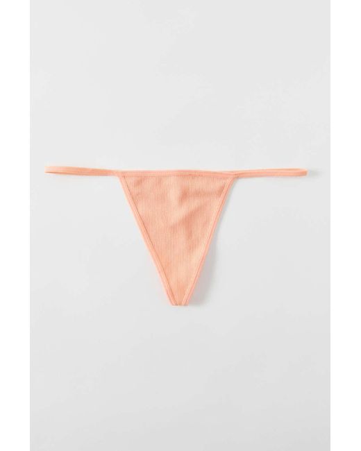 Out From Under Orange Chloe Seamless Knit G-string
