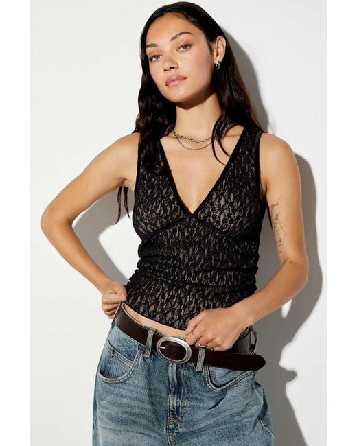 Kimchi Blue Black Madison Lace Top
