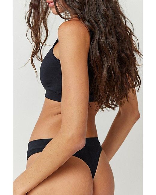 Out From Under Black Bella Seamless High-Waisted Thong