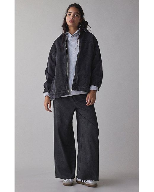 BDG Gray Maya Oversized Denim Trucker Jacket
