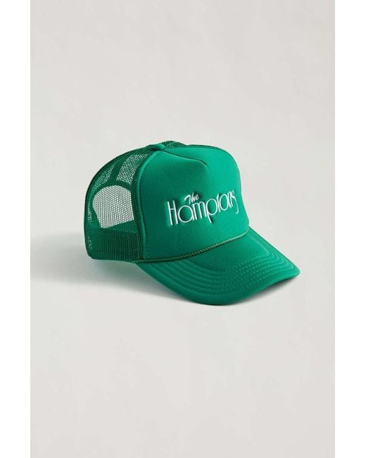Urban Outfitters Green The Hamptons Trucker Hat for men