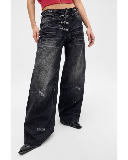 Jaded London Blue Fireman Clip Colossus Jeans