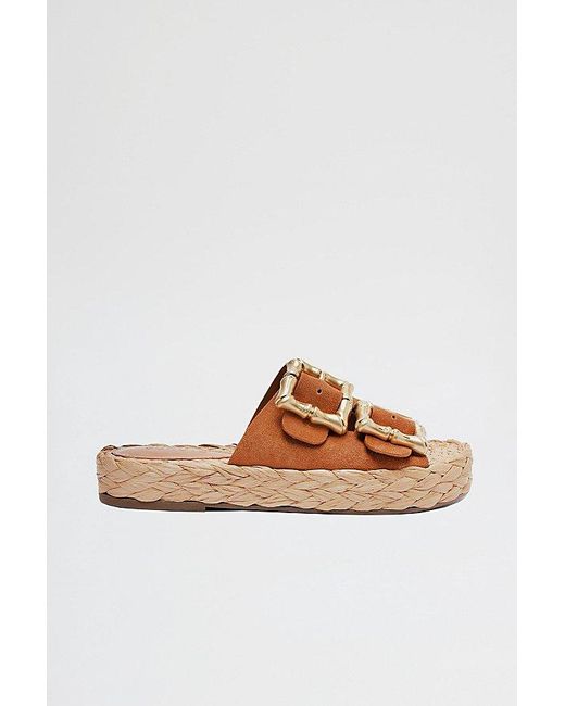 SCHUTZ SHOES Brown Enola Rope Flat Sandals