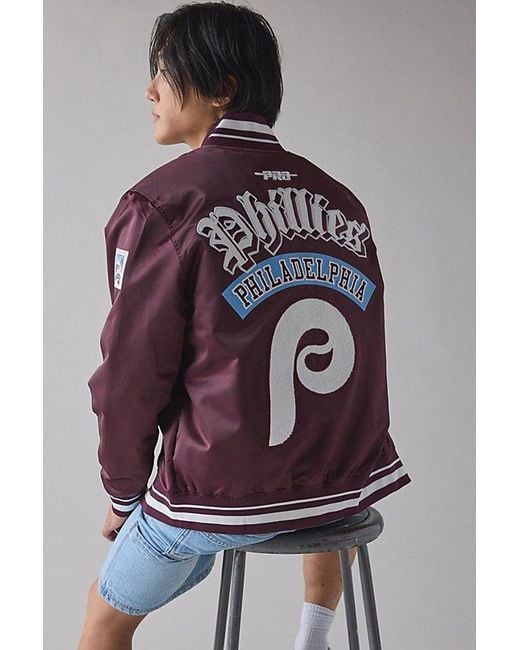 Pro Standard Multicolor Mlb Philadelphia Phillies Satin Varsity Jacket for men