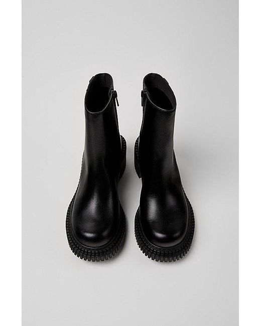 Camper Black Pix London Leather Zip-Up Boot
