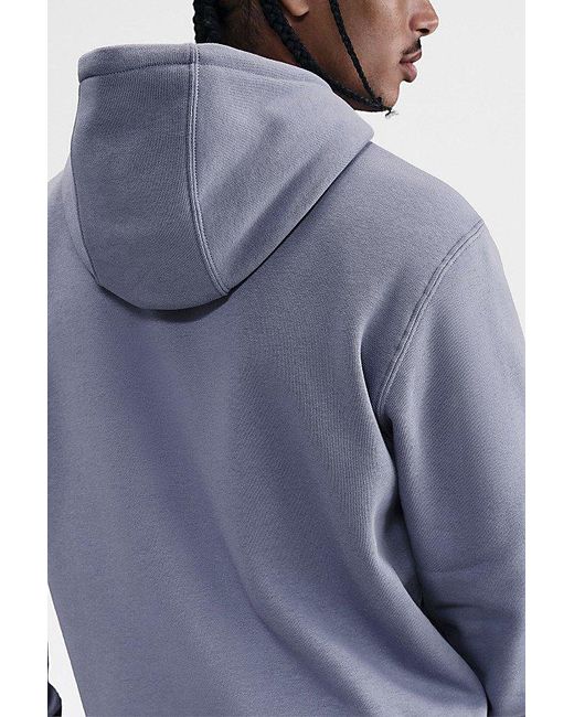 Nike Blue Club Logo Fleece Pullover Hoodie Sweatshirt for men