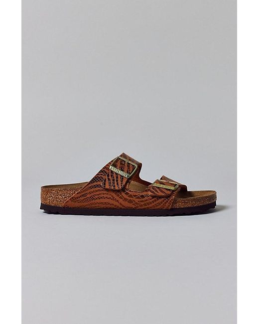 Birkenstock Brown Arizona Synthetics Silky Zebra Sandal