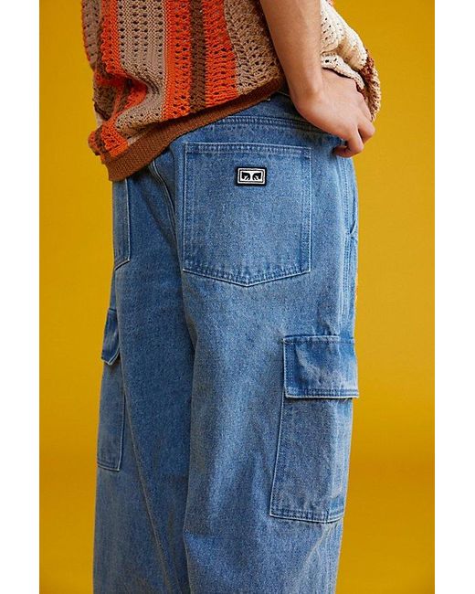Obey Blue Uo Exclusive Bigwig Cargo Jean for men