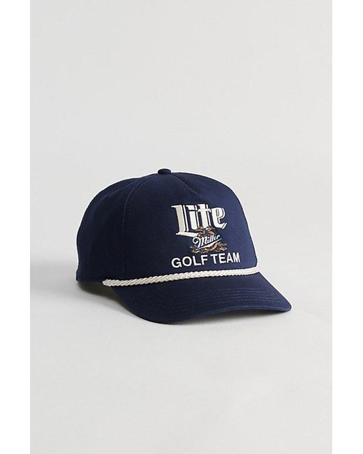 American Needle Blue Miller Lite Golf Team Hat for men
