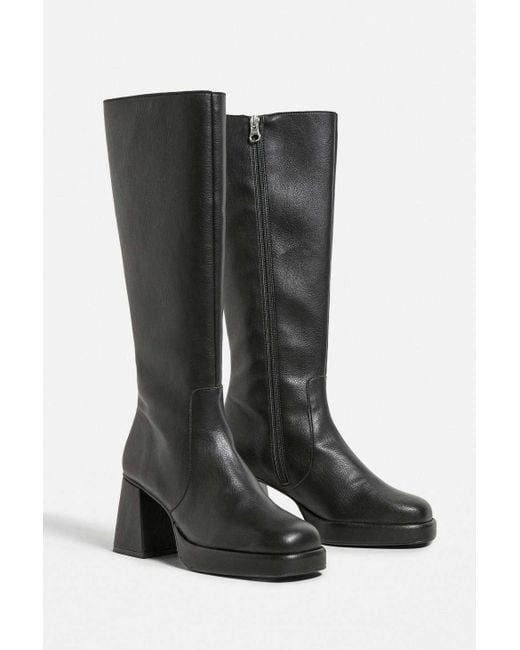 Urban Outfitters Black Uo Vix Knee High Boots