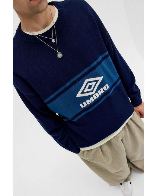 Umbro Blue Uo Exclusive Navy Logo Knit Jumper for men