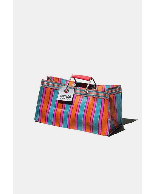 Puebco Red Wide Recycled Plastic Stripe Bag