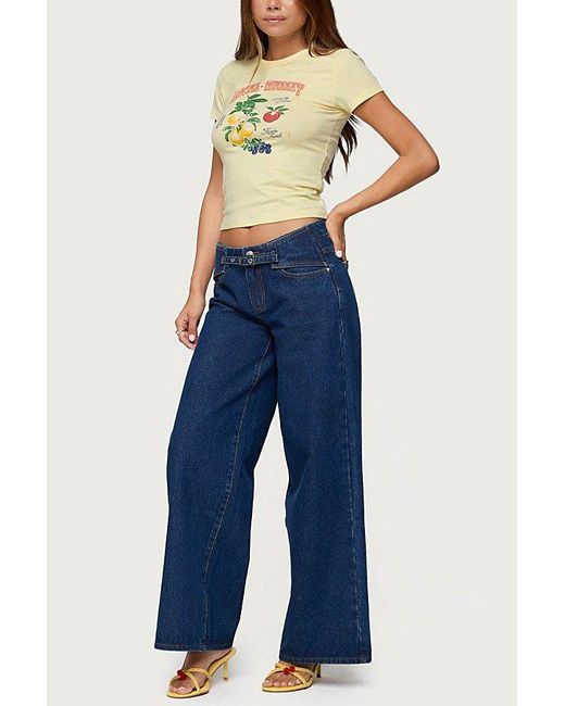 Edikted Yellow Local Market Graphic T-Shirt Top