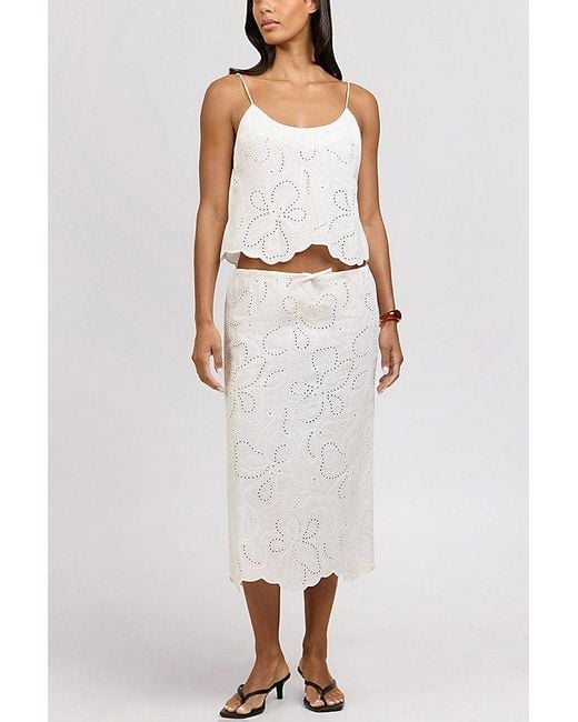 Onia White Scallop Cami