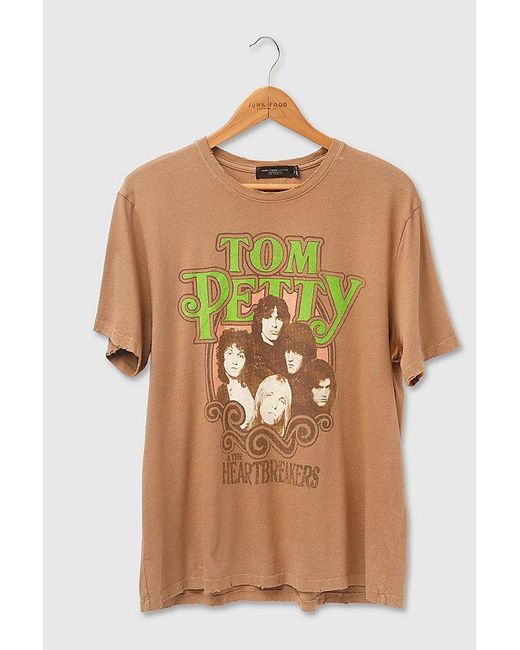 Junk Food Brown Tom Petty And The Heartbreakers Tee for men