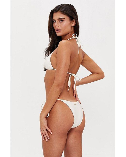 Sunkissed Green Le Triangle String Bikini Top
