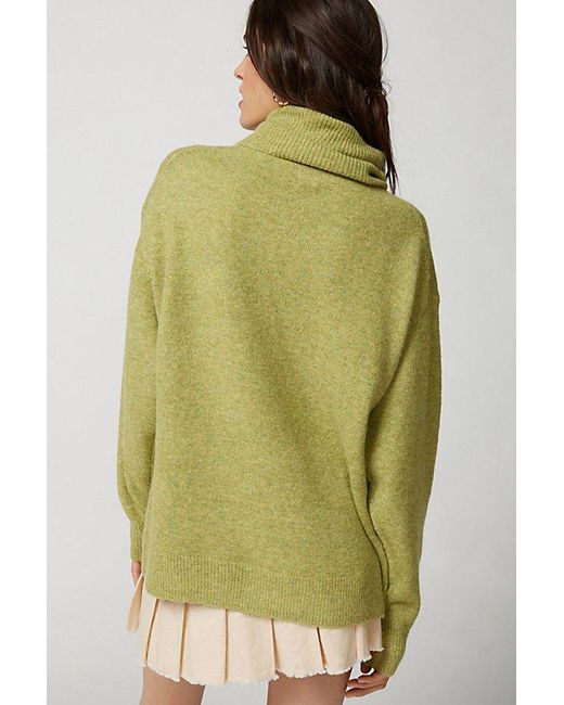 Urban Outfitters Green Uo Tinsley Oversized Turtleneck Sweater