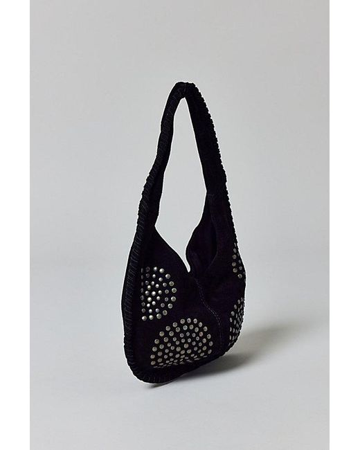 Silence + Noise Blue Ivy Studded Suede Hobo Bag