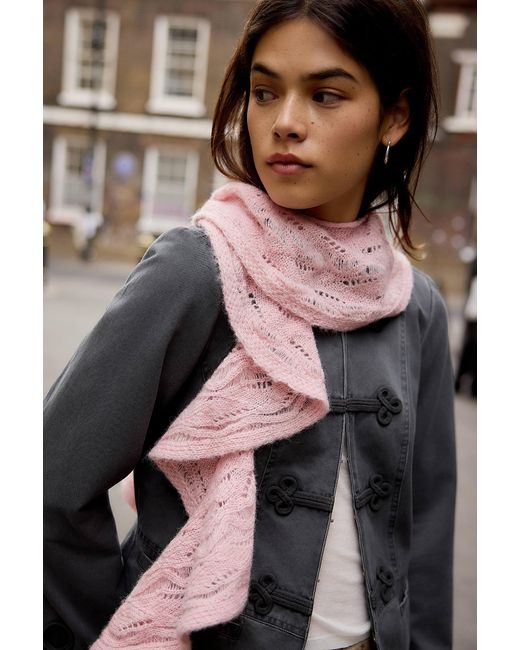 Kimchi Blue Pink Verona Waterfall Scarf