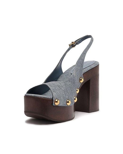 SCHUTZ SHOES Blue Rose Sling Clog Sandal