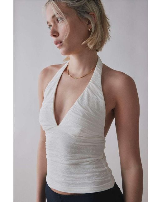 Silence + Noise Gray Silence + Noise Club Classic Halter Top