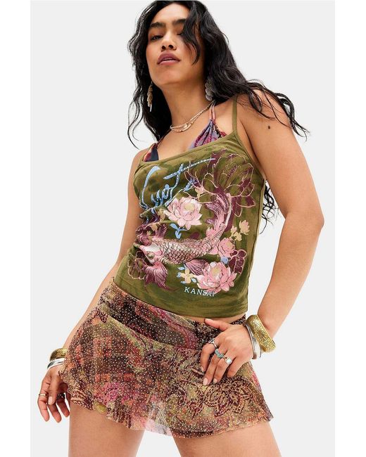 Urban Outfitters Multicolor Uo Belle Hotfix Mini Skort At