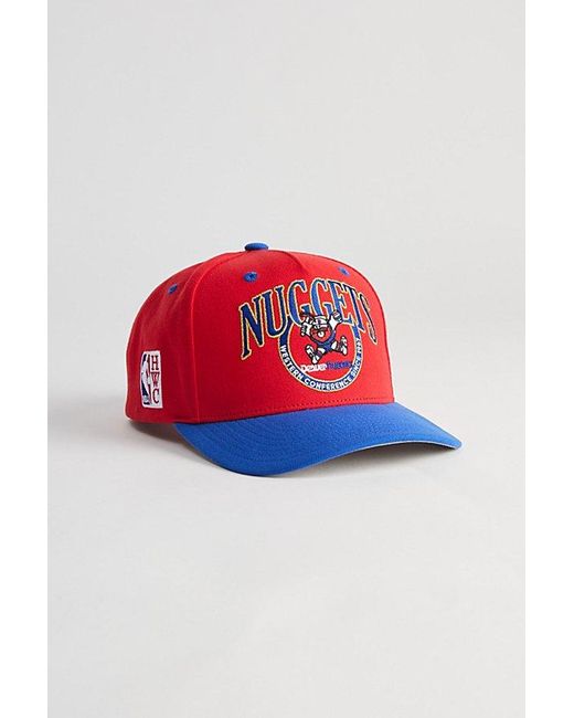 Mitchell & Ness Red Crown Jewels Pro Denver Nuggets Snapback Hat for men