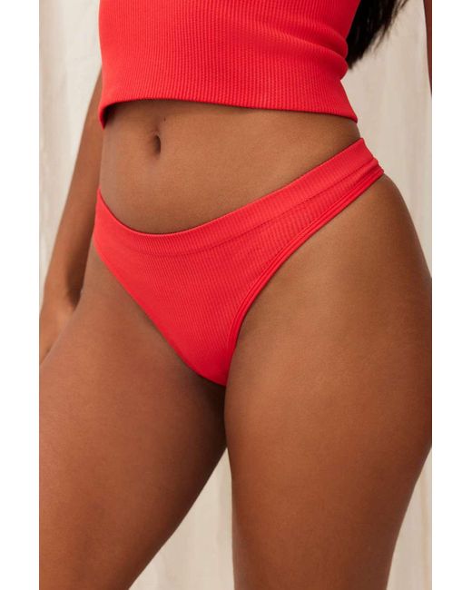 Out From Under Red Andie Seamless Thong
