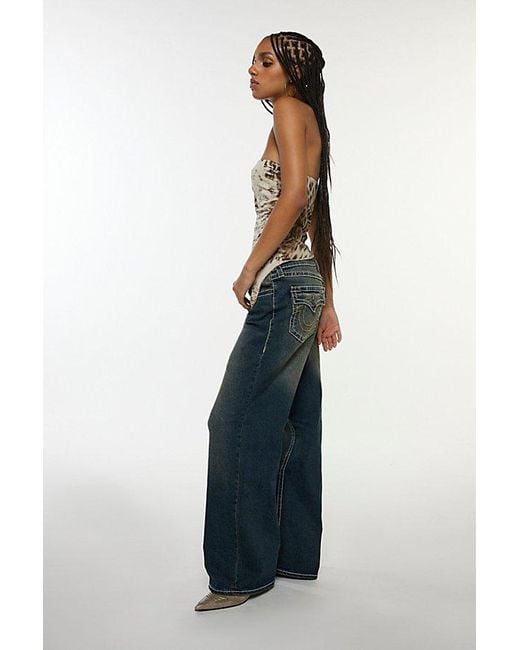 【TRUE RELIGION】★ジーンズ★ BOBBI FOILED LEOPARD JEAN BOBBI FOILED LEOPARD LOW RISE BAGGY JEAN - LIGHT LEOPARD