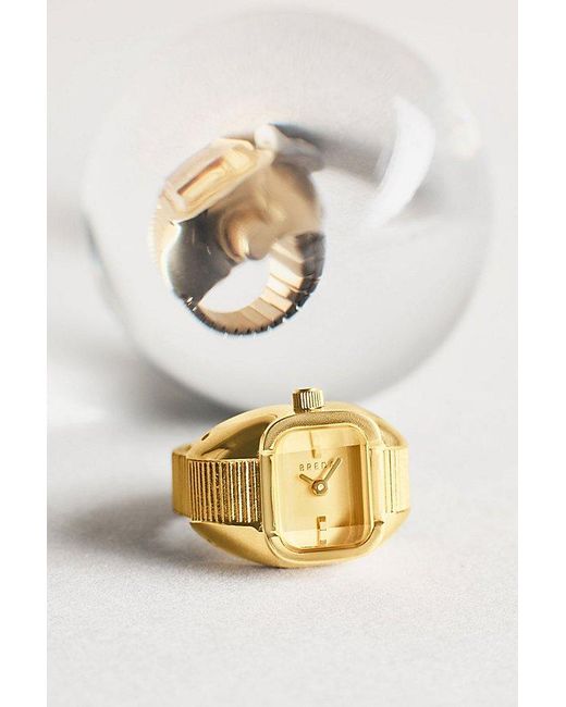 Breda White 'Nocturne' Expandable Ring Watch