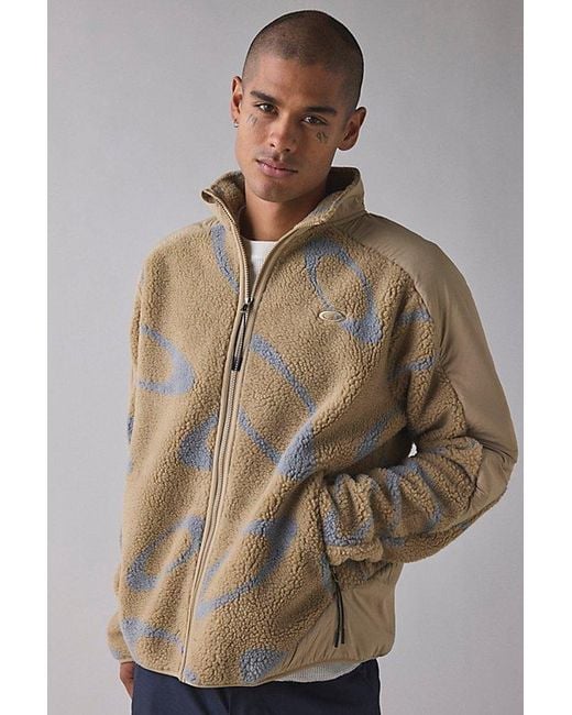 Oakley Blue Patterned Fleece Jacket for men