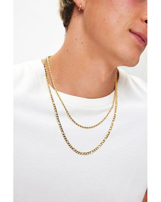 Urban Outfitters White Figaro Chain Layering Necklace for men